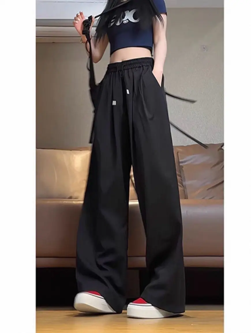 [3 SIZE 45-60KG TÙY CHIỀU CAO] QUẦN DÙ ỐNG SUÔNG UNISEX CHẤT CO GIÃN MỀM LƯNG THUN DÂY RÚT THẬT QUẦN DÀI 95CM