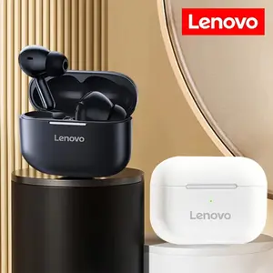 Original Lenove ThinkPlus Sport Headphone Earphone Bluetooth Nirkabel Headset Outdoor Dengan Pengisian Bin Display Earbud Kontrol Sentuh Untuk Muisc