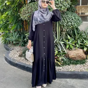 ADIBABYARA - MEDINA DRESS GAMIS BASIC RAYON POLOS PREMIUM SIZE S M L XL SIMPLE KANTONG WUDHU FRIENDLY FULL KANCING AKTIF SYARI LEBARAN Muslim Maxi