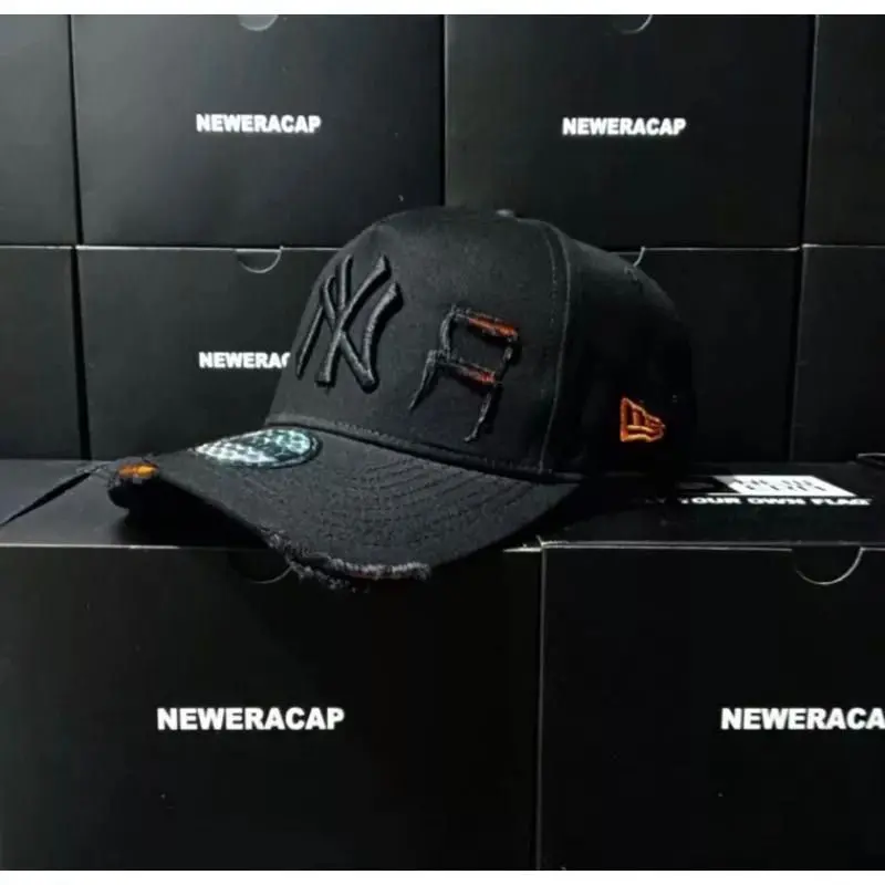 TOPI BASEBALL HAT DAMAGE RIPPED SOBEK NY NEW YORK YANKES  TOPI DEWASA MLB REAL PICT GOOD QUALITY 0