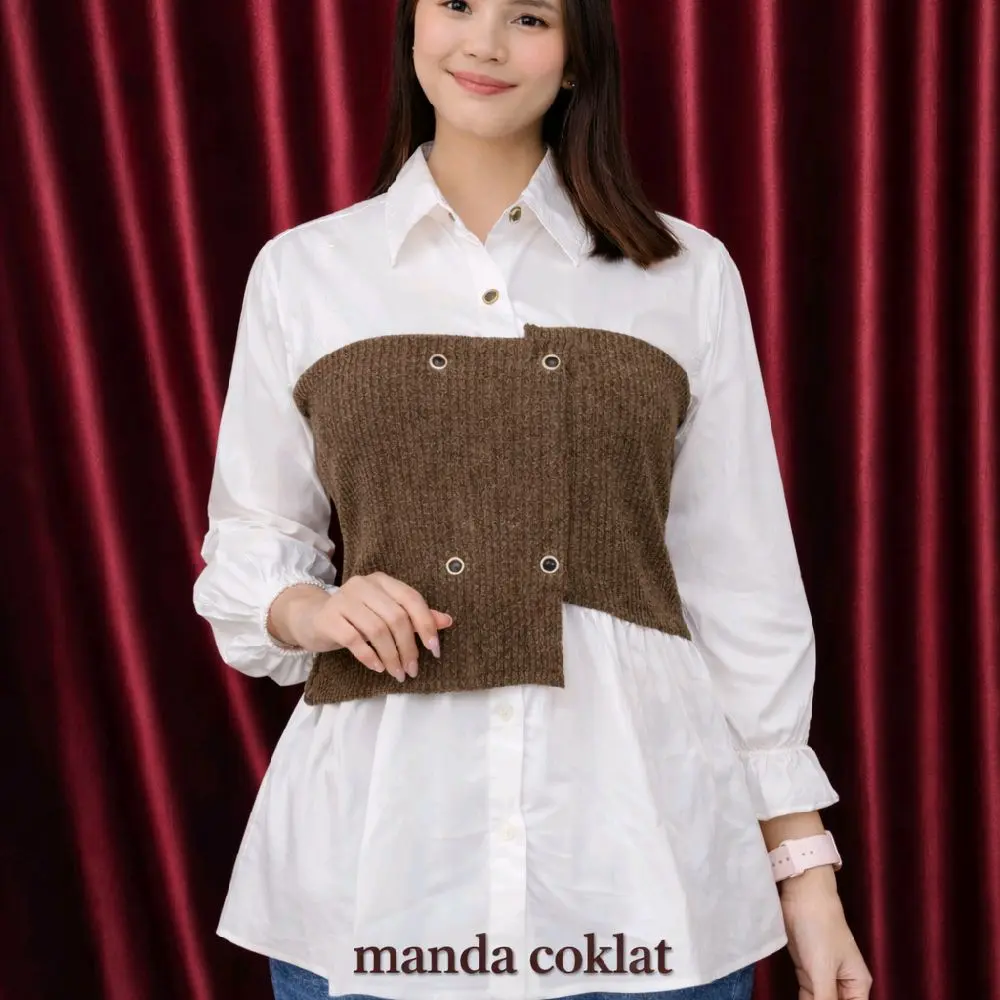 manda  kenit coklat kombinasi bw