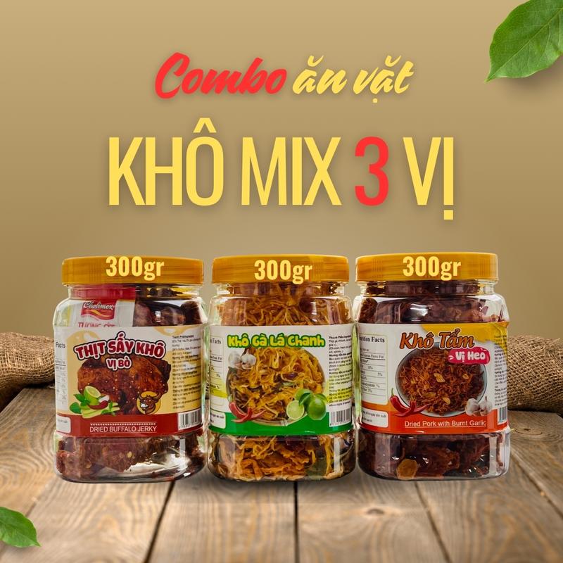 Combo 3 loại khô - Snack ăn vặt khô galachanh Food