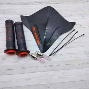 promo - visor sepeda bmx beat deluxe+hangrip sisik+tutup pentil nyala free tali ties dan stiker jepang merah outdoor