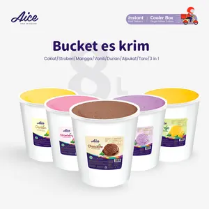 Aice Bucket Es Krim 8L Aneka Rasa Coklat Stroberi Mangga Vanili Durian Alpukat Taro 3 in 1 Instant Cooler Box
