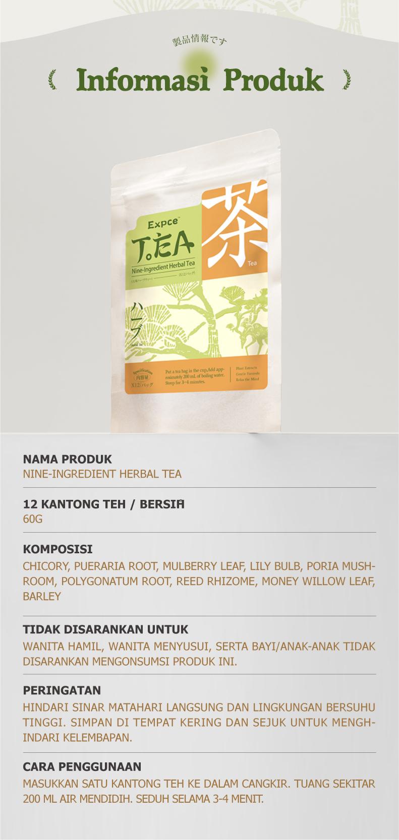 Expce Teh Herbal 12 Sachet, Segar Alami, Relaksasi Setiap Hari