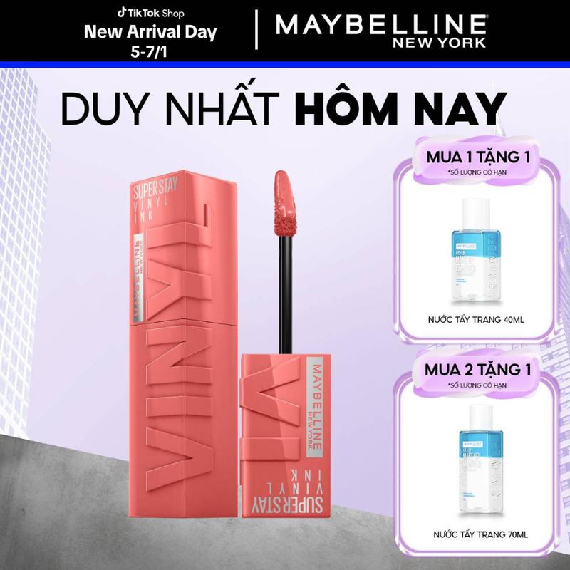 Son Bóng Bền Màu Nhẹ Môi Superstay Vinyl Ink Maybelline New York 4.2ml