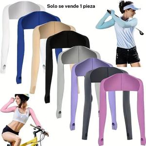 Mangas para brazo de protección solar para mujer, mangas de enfriamiento transpirables hasta la muñeca, mangas para brazo para ciclismo al aire libre, accesorios deportivos y para exteriores