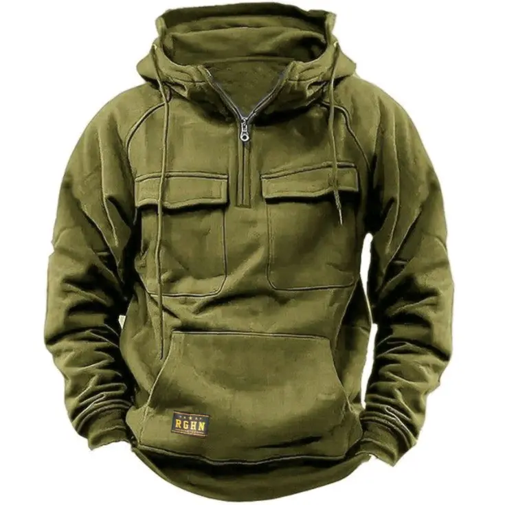 Samone - Sweater Hoodie Pria Outdoor | Bahan Fleece Hangat Nyaman Jumper Tebal Basic Zipper Casual Lembut