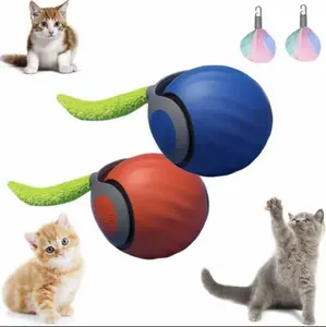 Toys Pet Baru/Kucing dan Dog Power SmarAnimal Ball Toys/Rolling Balls/Dengan EkorPlush/Mainan Hewan interaktif/Kucing danMainan AnjingMainan Haiwan Peliharaan Elektrik, Tovs Kucing Pintar, Bola Bergolek Automatik, Ekor Palsu, Boleh Dicas Semula,