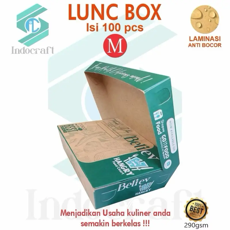 (isi 35) M craft cetak motif /dus makanan paperplunchbox takeaway dus ayam lunch box papr dus ayam geprek dus mie gacoan dus dimsum 5