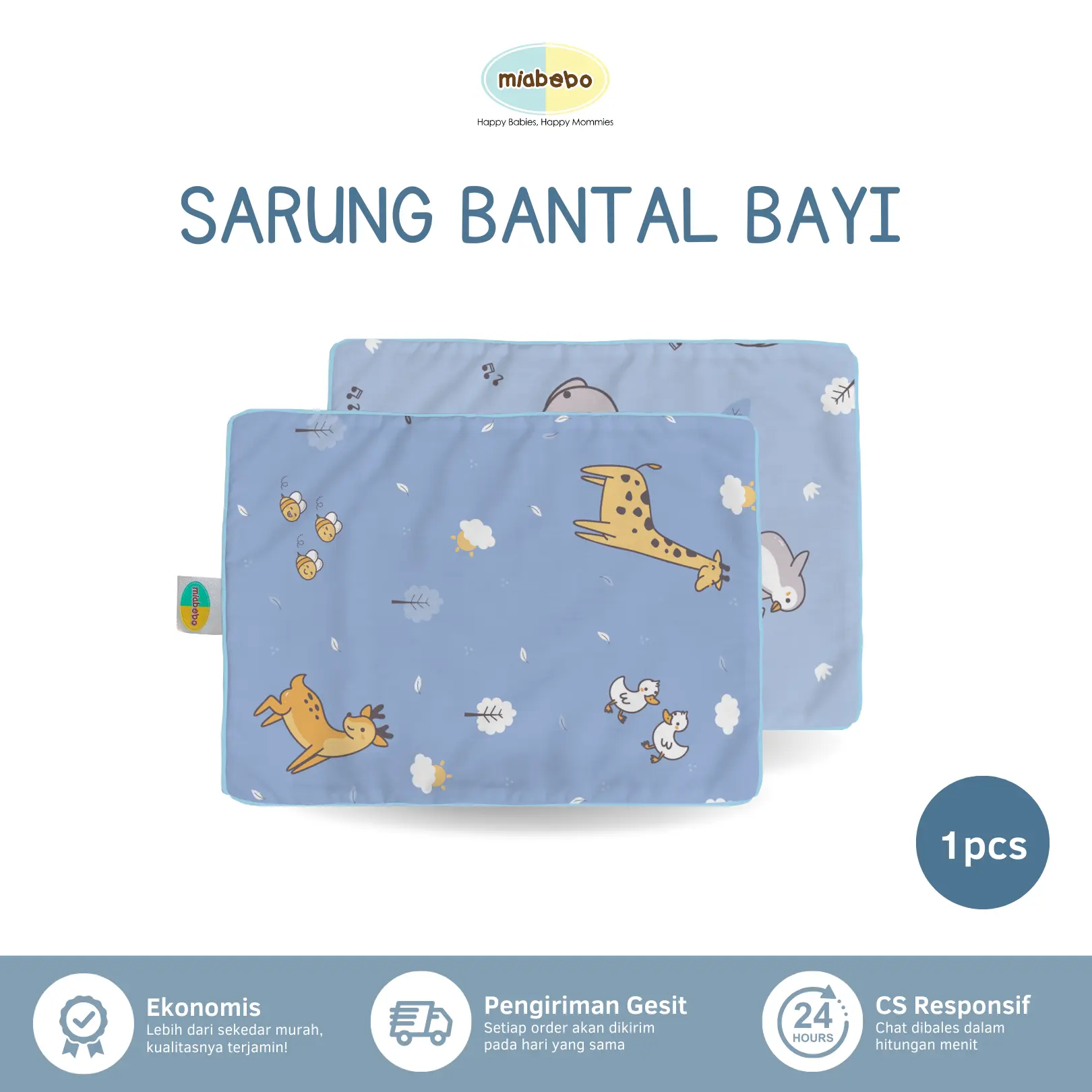 Miabebo Sarung Bantal Bayi