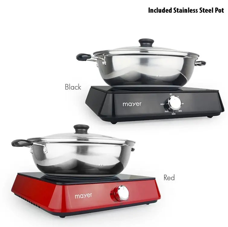 Mayer MMIC1619 Induction Cooker with Stainless Steel Pot
