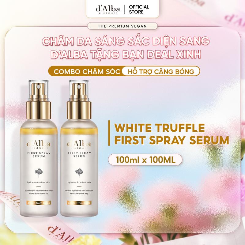[CB 100mlx100ml] [First Spray] [COMBO] 2 chai Serum dạng xịt dưỡng ẩm da d'Alba White Truffle First Spray Serum 100ml Làm Đẹp Da Skincare Cấp Ẩm
