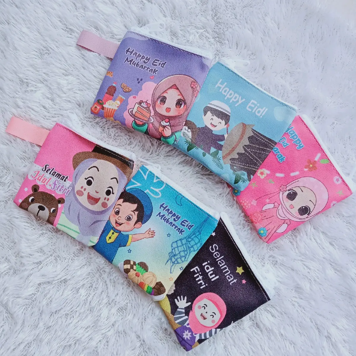 (dapat 12pcs)dompet amplop lebaran printing kotak islami Uang Dompet