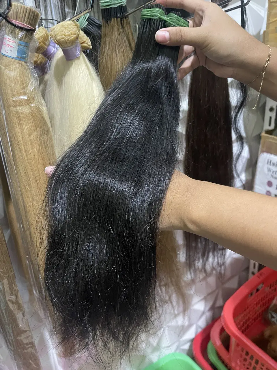 Extension HITAM NATURAL 40 CM STANDAR, 20 - 100 HELAI