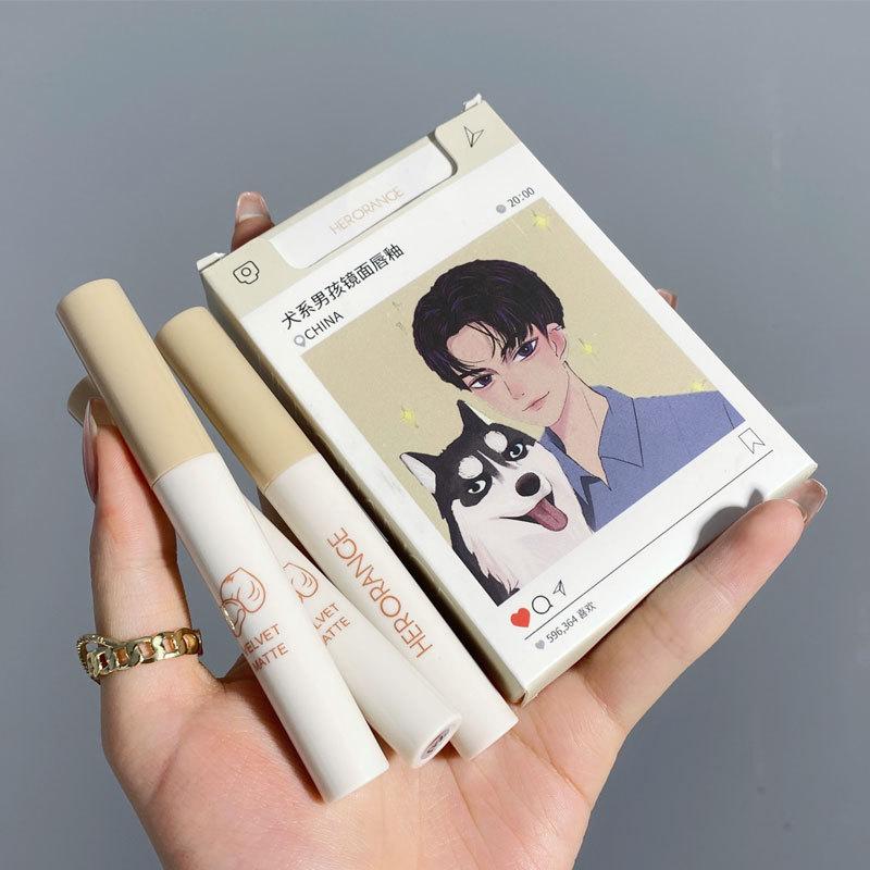 Lipstick Matte Glitter Gloss 1 Set 5 pcs Lip Glaze Matte Mirror Moisturizer Makeup Cosmetic Beauty Gincu Bibir ins