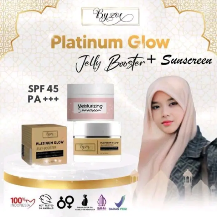 byzoe glow jelly booster platinum dan MOISTURIZING SUNSCREEN 2IN1