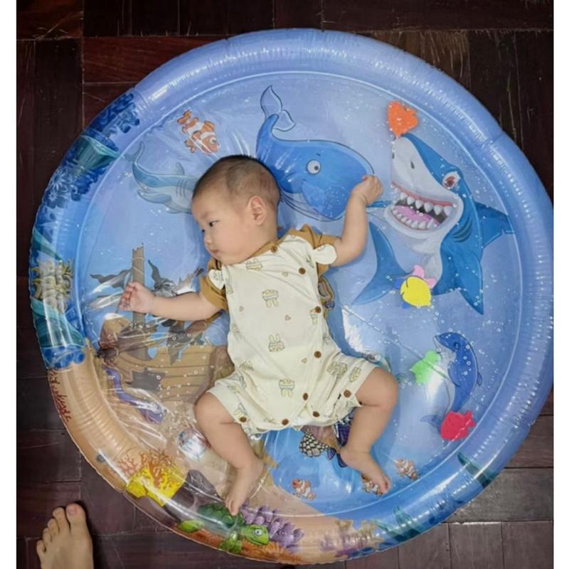 [TẶNG BƠM ĐƯỜNG KÍNH 105CM] Thảm Nước Nhún 1m Cho Bé Đệm Nước Mát Mùa Hè Đại Dương Cho Bé 7