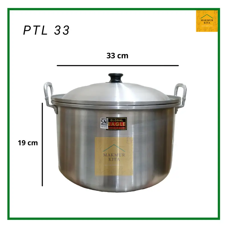 Panci Aluminium 33 36 40 45 CM Global Eagle Besar / Panci Besar Jawa Maspion / Panci Masak Jumbo 3