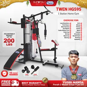 Alat Fitness tneHome Gym 3 Sisi Twen HG595 With StandBoxing / homegym