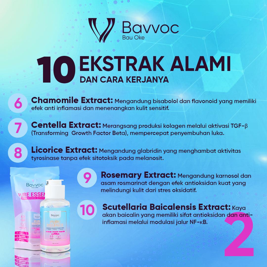 BAVVOC 3 Pcs Pure Essence Feminine Hygiene Wash Sabun Pembersih Kewanitaan Ekstrak Propolis Manjakani dan Niacinamide I BPOM