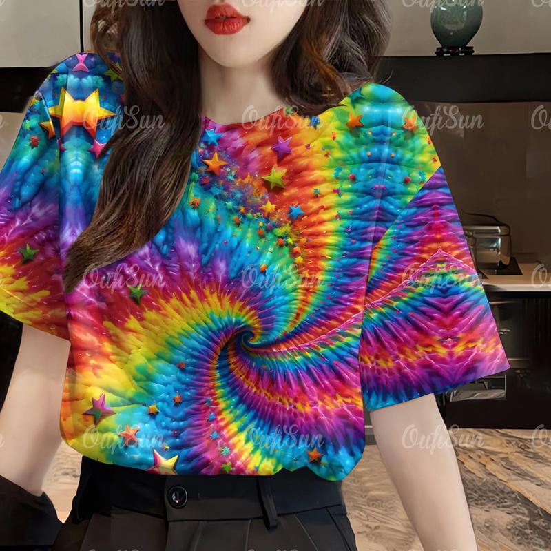 Product Introduction of เสื้อยืด ลายดอกไม้เต็ม 3D สไตล์ฮาราจูกุ สตรีท ลำลอง แขนสั้น ระบายอากาศได้ดี เหมาะสำหรับฤดูร้อน สำหรับผู้หญิง ปี 2567 15