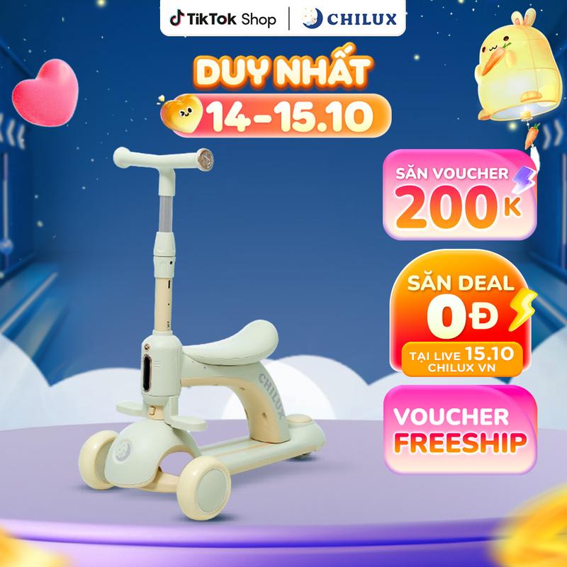 Xe scooter cho bé Chilux S05 3in1 - Xe đẩy, xe thăng bằng, xe trượt scooter Đồ Chơi