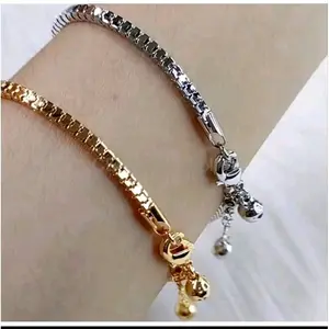 Gelang Tangan Milano Titanium Gold/Silver Elegan - Tahan Lama dan Tidak Berkarat - Bracelets Emas Kulit Perhiasan italian