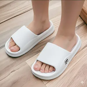 Sandal Selop Smile Pria Dewasa dan Anak karet eva rubber putih dan hitam ringan dan empuk
