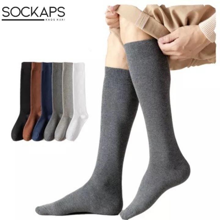 Kaos Kaki Panjang Selutut Polos untuk Pria Unisex / Panjang Nyaman Long Sock 3