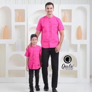 Gambar Qurlu - Kemeja Koko Dewasa/Anak warna PINK FUSIA (Bisa couple ayah anak) - Pendek, Anak,sz 2 dari QURLU Kota Surabaya Tokopedia