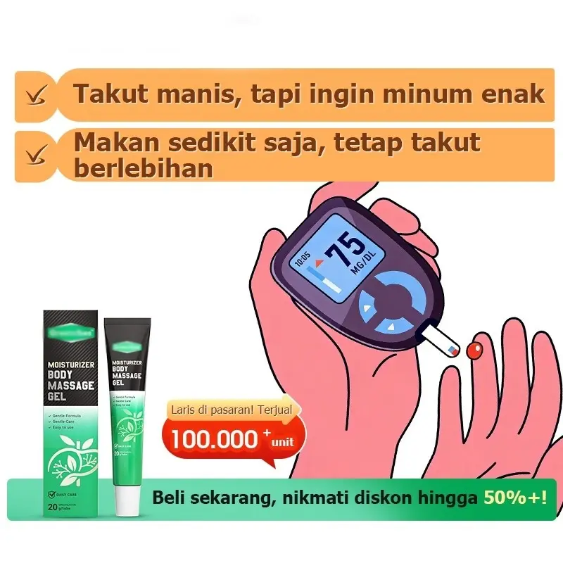 【Hot Item】Penunjang Keseimbangan Gula Darah, Moisturizer Body Massage Gel, Perawatan Harian, Herbal Alami 30g