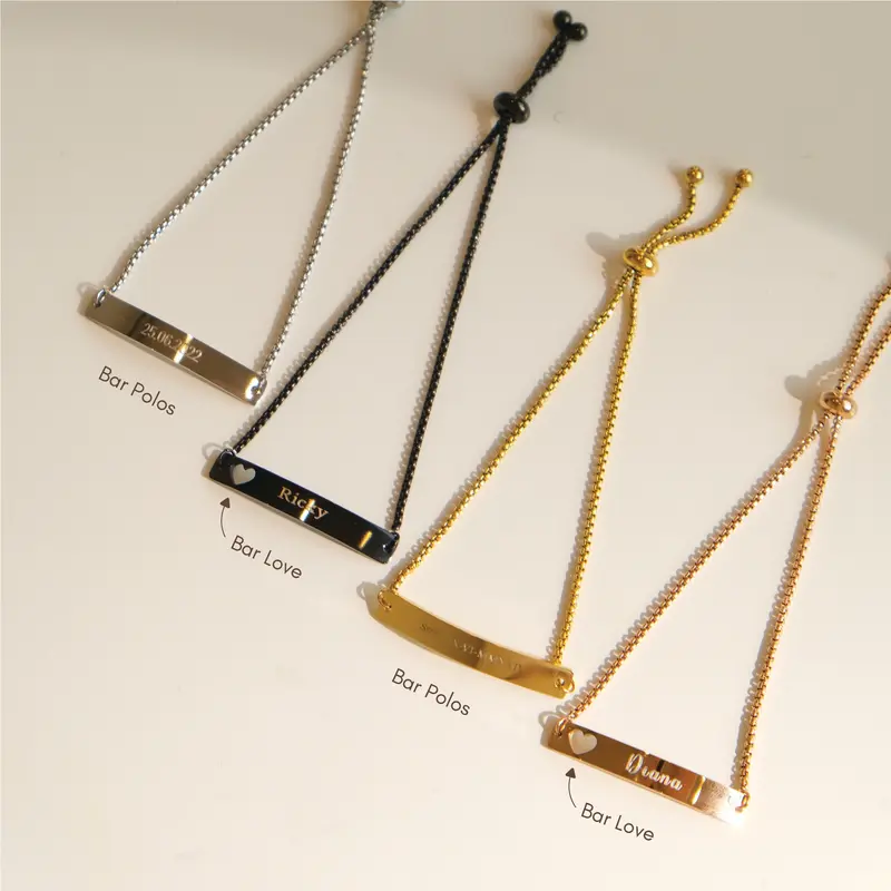 Sweetbling • Gelang Custom Nama • Naila Drawstring Bracelet • Anti Karat 1