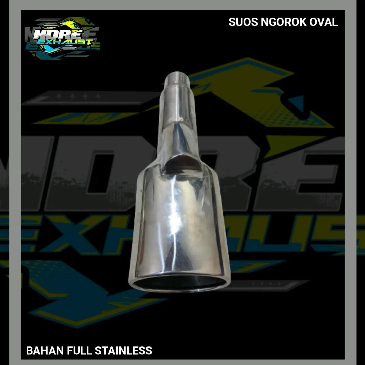 KNALPOT MOBIL SUOS NGOROK OVAL FUL STAINLESS