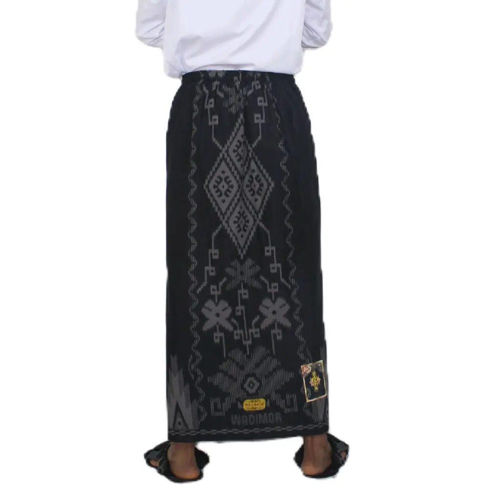 Sarung Instan/rok Wadimor Dewasa, Remaja dan Anak - Model Batik Hitam - Santri, Katun, Motif, Pria, Muslim, Wanita Nyaman