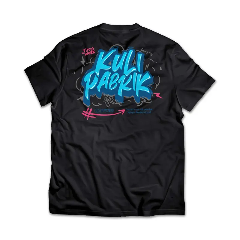 Kaos Kuli Pabrik - Tshirt Kata Kata Viral - Baju Distro Wanita Cotton Combed 30s - A2808 1
