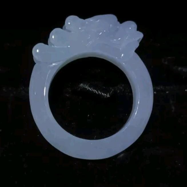 RivieraGems PREMIUM JADE DRAGON RING ~ Stylish Certified Type A Myanmar Jade Dragon Unisex Ring - Fixed Size 19.8 0