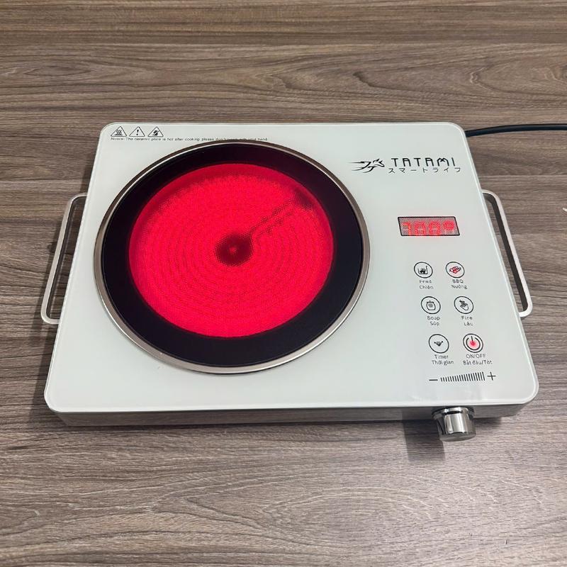 Bếp Hồng Ngoại Tatami Không Kén Nồi Công Suất 3500W, Bếp Điện Hồng Ngoại Nhiều Tính Năng Nấu Và Nướng Trực Tiếp Trên Bếp, Bảo Hành 24 Tháng