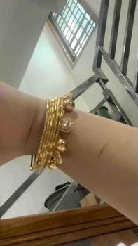 Product Review of gelang kroncong set 12 motip bambu 6 motip cantik maret edisi eid mubarok mewah Emas Gold from ** 0