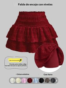 Falda pantalón sólida con dobladillo con volantes para mujer, casual, cómoda y transpirable para uso diario, ropa deportiva para damas para todas las estaciones, falda deportiva