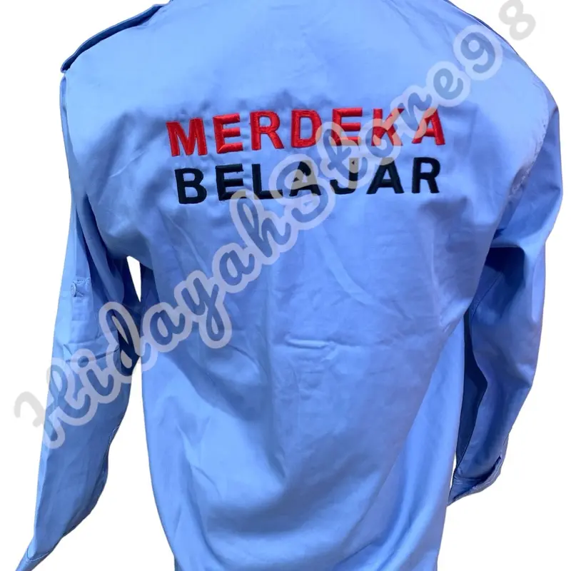 BAJU SERAGAM MERDEKA BELAJAR KEMEJA PDH LENGAN PANJANG MERDEKA BELAJAR PDL MERDEKA BELAJAR SERAGAM PENDIDIKAN GURU PENGGERAK MERDEKA BELAJAR KEMEJA DRILL MERDEKA BELAJAR Bordir Sekolah 8