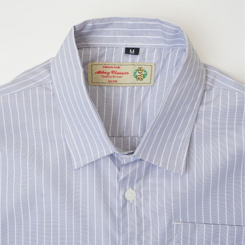 Abbey Classics Kemeja Lengan Pendek Katun - Picnic Shirt Stripes 2