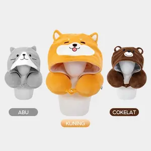 Alba Sol Hooded Neck Pillow Bantal Leher kancing / bantal trevel/ bantal penyangga leher