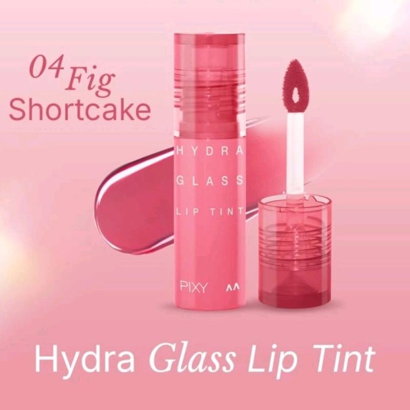 PIXY Hydra Glass Lip Tint - Tampilan Bibir Glossy dan Staining Tahan Lama - Berry, Lipstick, Gradasi, Kering, Lipcream, Lasting,Ombre, Cherry Liptint 7