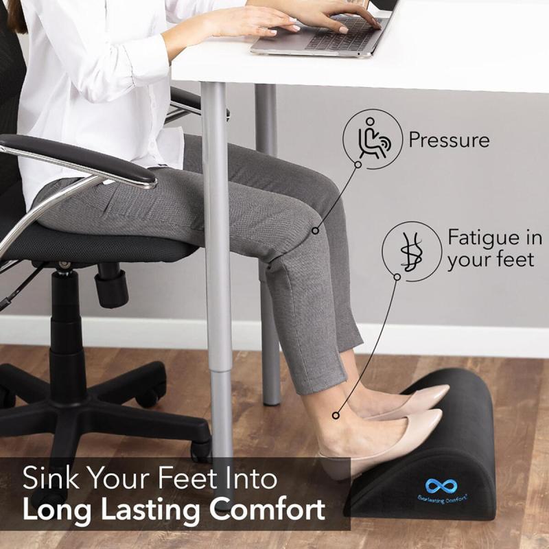 [Kennard] Footrest Cushion for Computer Chair at Home  Leg Support Memory Pillow Ergonomic Under Desk Foot Rest - Footrest Cushion for Computer Chair at Home  Foot Stool, 5