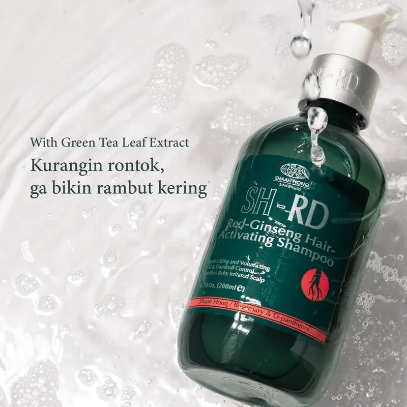 SHRD Red Ginseng Shampoo 200ml | Untuk Mengurangi Rambut Rontok dan tipis 2