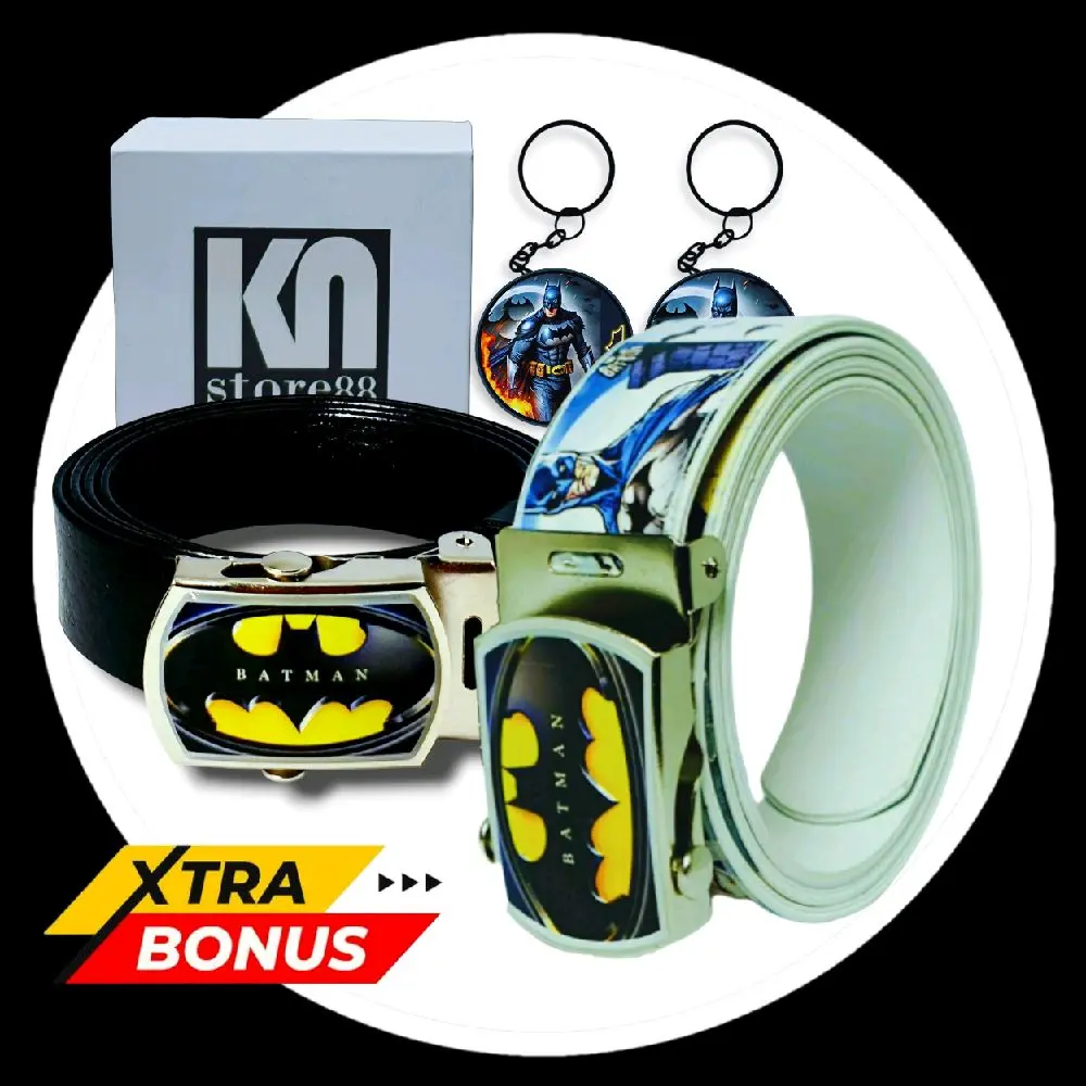 Sabuk anak TK SD/Ikat pinggang anak TK SD karakter Batman 03.Bahan tali kulit PU berkualitas.Trendi dan kekinian untuk fashion.