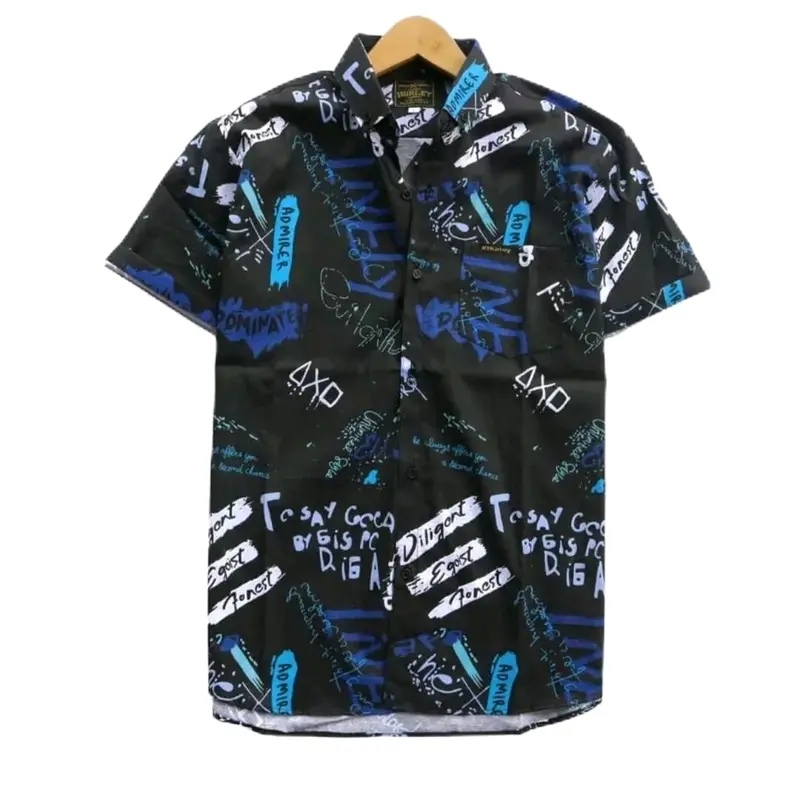 kemeja surfing pria lengan pendek / kemeja motif / kemeja distro ... 1