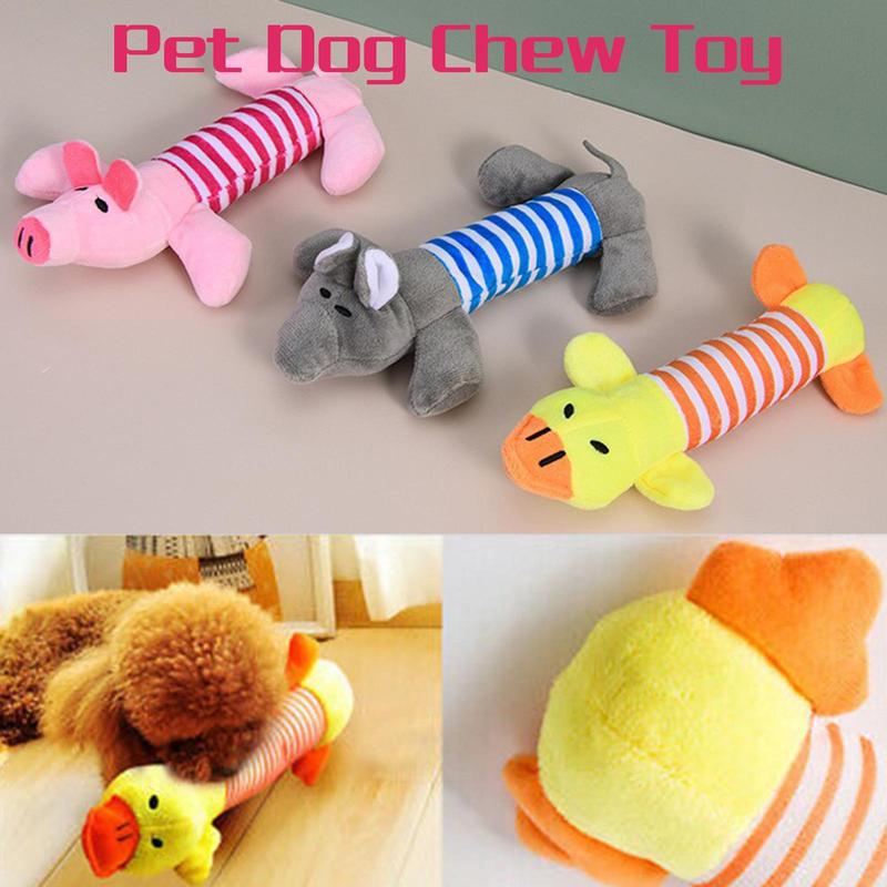 Product Introduction of Mainan bunyi haiwan peliharaan, mewah berkaki empat comel, babi, itik, gajah, mainan panjang, T5C8 25