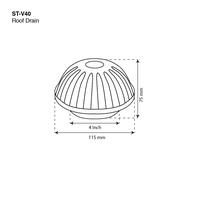 Gambar VONE Roof Drain Saringan Talang Air Brass Chrome  2" 2.5" 3" 4" Inch - ST-V20 2 Inch dari Vone Sanitary Indonesia Kota Bekasi 4 Tokopedia